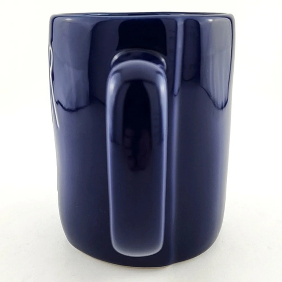 ⭐️2/ $50⭐️ Rae Dunn Artisan Coffee Mug Glossy  Blue Large Letters SUPER DAD - Picture 3 of 10